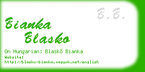 bianka blasko business card
